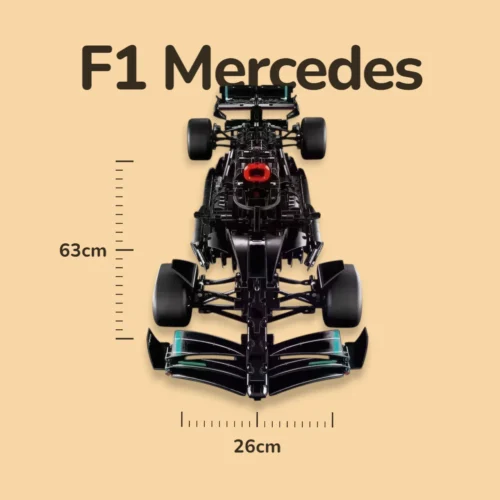 F1 Mercedes w14 - 1642 peças - Medidas
