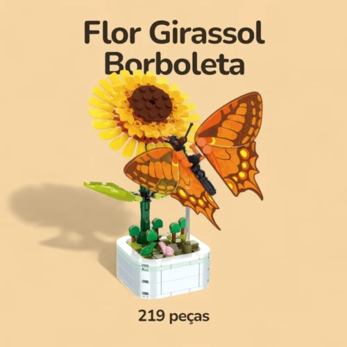 Flor Girassol Borboleta - 219 peças