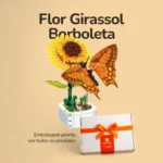 Flor Girassol Borboleta - 219 peças - Caixa