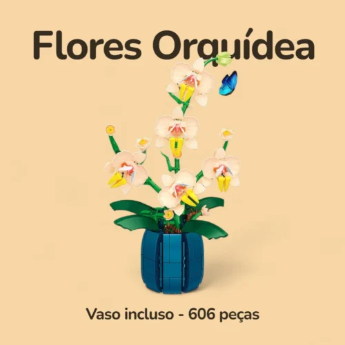 Flores Orquídea com Vaso - 606 peças