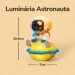 Luminária Astronauta Planeta - 433 peças Mini blocos - Medidas