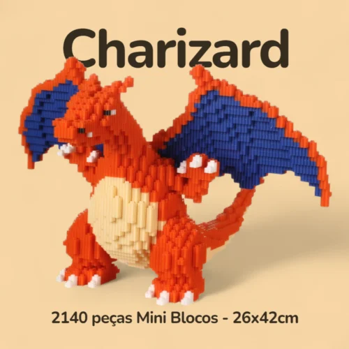 Charizard - 2140 peças Mini Blocos - 26x42cm