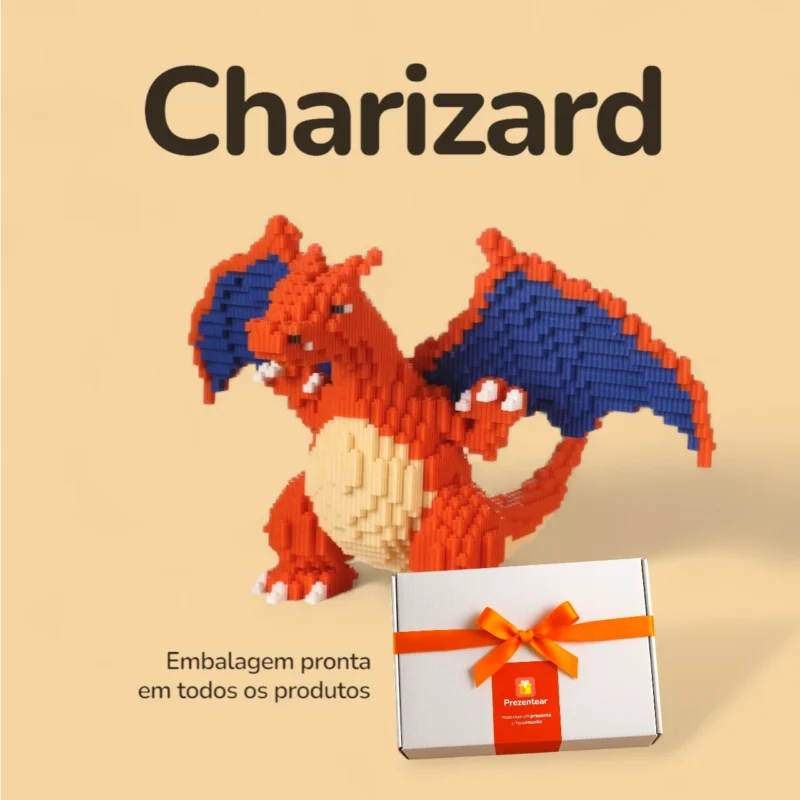 Charizard - 2140 peças Mini Blocos - 26x42cm