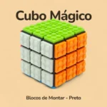 Cubo Mágico Blocos de Montar - Preto