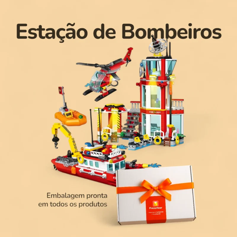 Estação de Bombeiros - 779 peças - Caixa