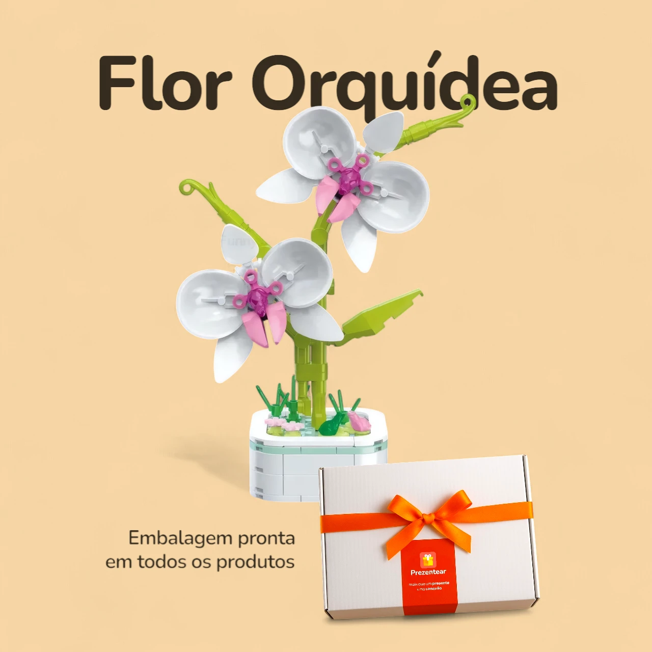 Flor Orquídea - 140 peças - Caixa Flor Orquídea - 140 peças - Caixa