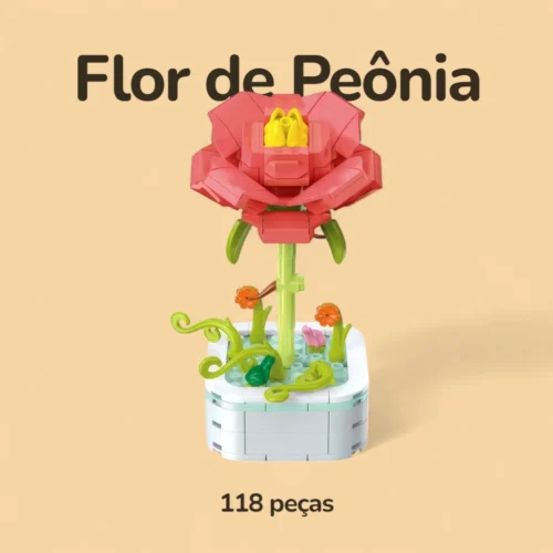 Flor de Peônia 118 peças