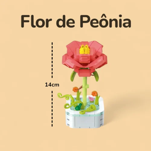 Flor de Peônia - 118 peças - Medida
