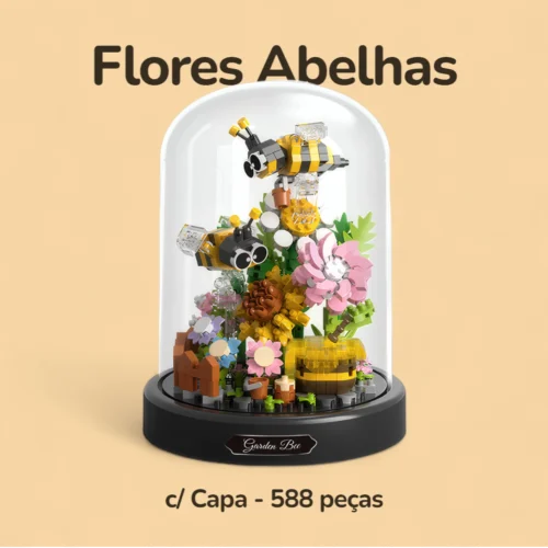 Flores Abelhas com Capa - 588 peças