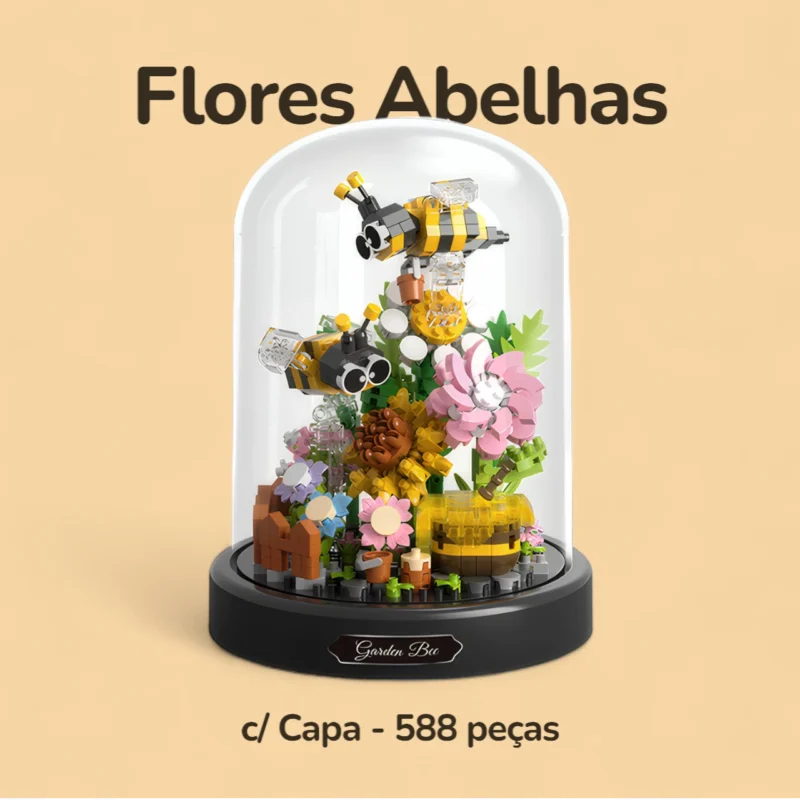 Flores Abelhas com Capa - 588 peças