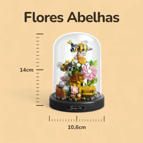 Flores Abelhas com Capa - 588 peças - Medidas