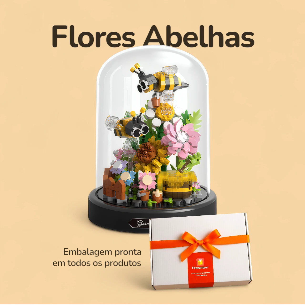 Flores Abelhas com Capa - 588 peças - Caixa Flores Abelhas com Capa - 588 peças - Caixa