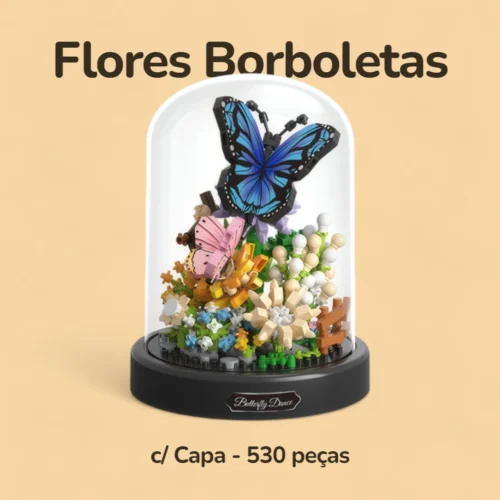 Flores Borboletas com Capa - 530 peças