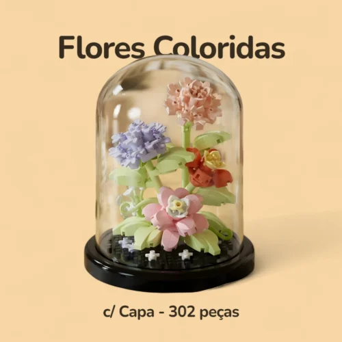 Flores Coloridas com Capa - 302 peças