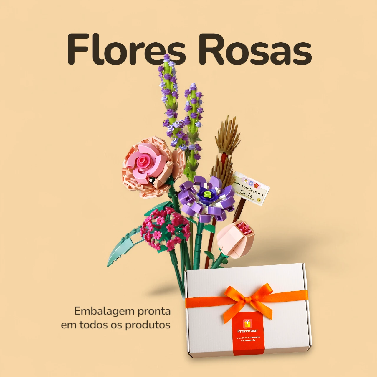 Flores Rosas - 547 peças - Caixa Flores Rosas - 547 peças - Caixa