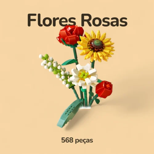 Flores Rosas - 568 peças