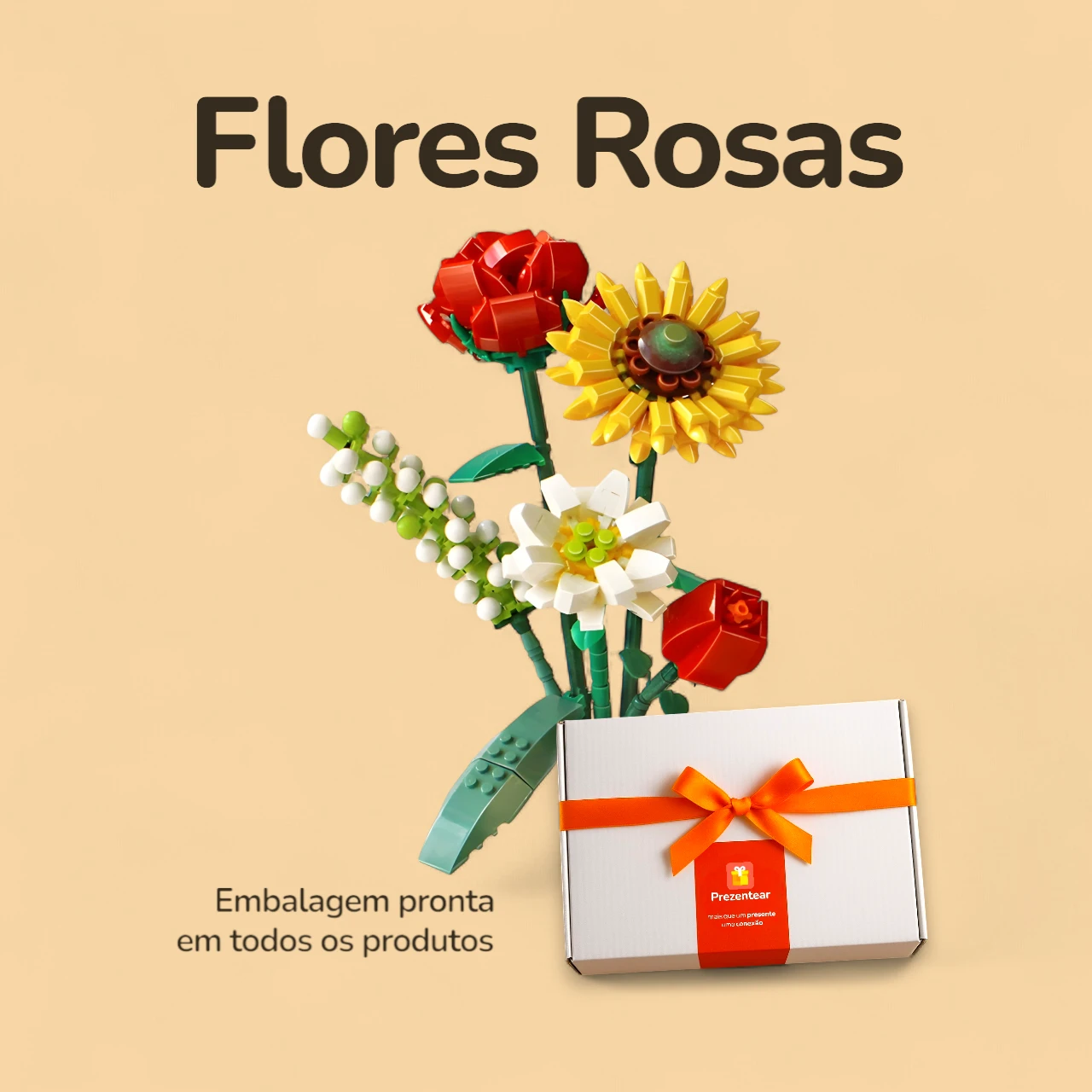 Flores Rosas - 568 peças - Caixa Flores Rosas - 568 peças - Caixa