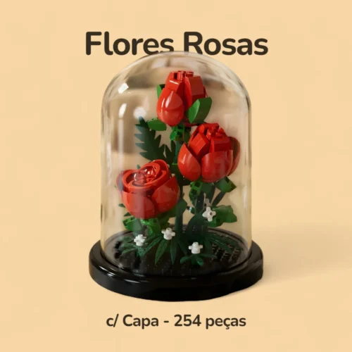 Flores Rosas com Capa - 254 peças