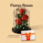 Flores Rosas com Capa - 254 peças - Caixa