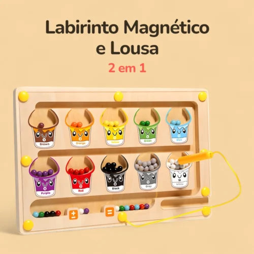 Labirinto Magnético e Lousa 2 em 1