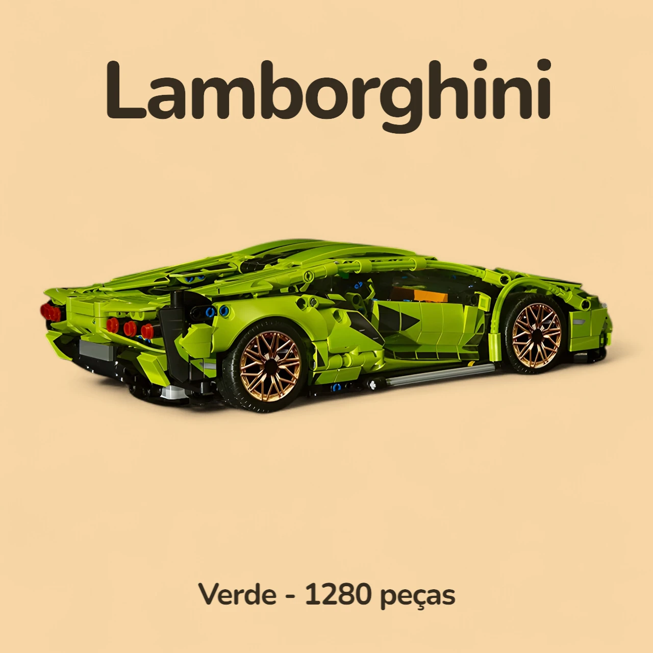 Lamborghini Verde - 1280 peças 2 Lamborghini Verde - 1280 peças 2
