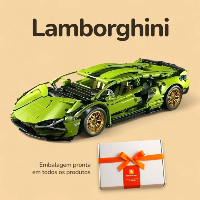 Lamborghini Verde - 1280 peças - Caixa