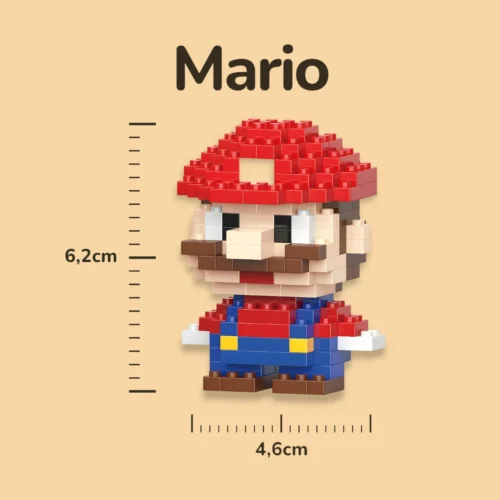 Mario - 162 peças Mini Blocos - Medidas