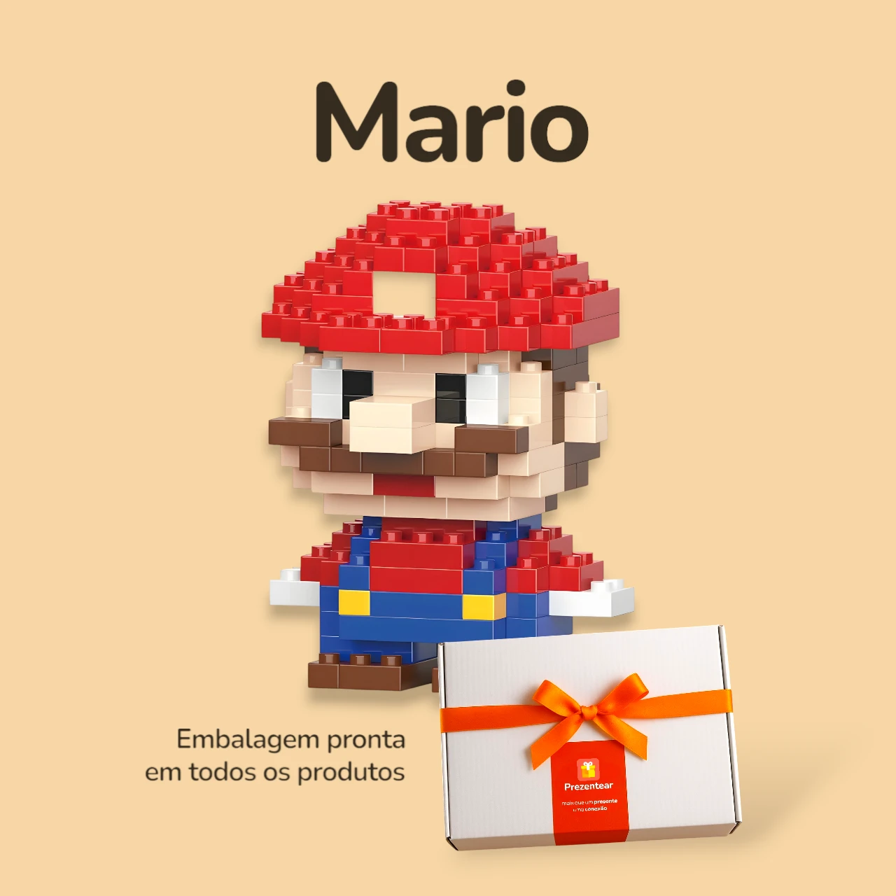Mario - 162 peças Mini Blocos - Caixa Mario - 162 peças Mini Blocos - Caixa