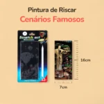Pintura de Riscar Cenários Famosos - 12 peças - Medidas