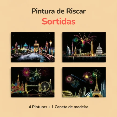 Pintura de Riscar Sortidas - 4 peças