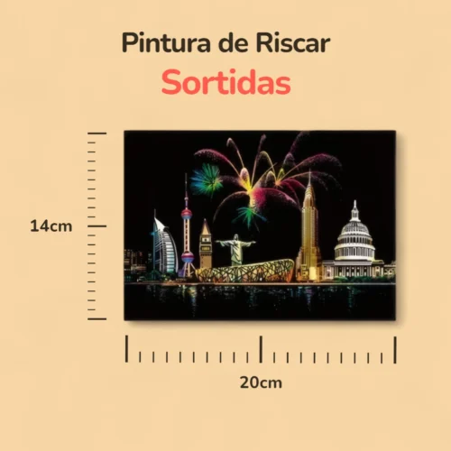 Pintura de Riscar Sortidas - 4 peças - Medidas