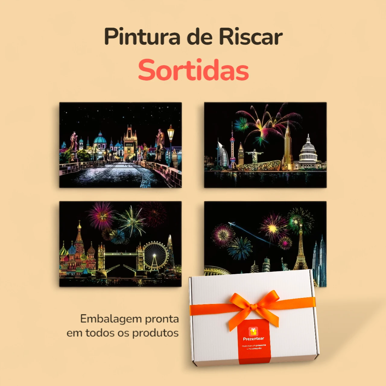 Pintura de Riscar Sortidas - 4 peças - Caixa Pintura de Riscar Sortidas - 4 peças - Caixa