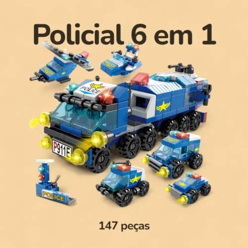 Polícial 6 em 1 - 147 peças