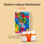 Quebra-cabeça Montessori Blocos de madeira - Oceano - Caixa