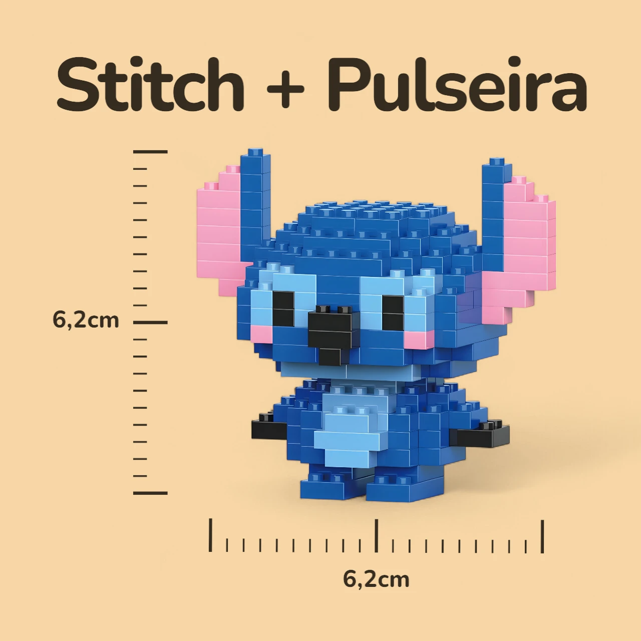 Stitch + Pulseira - Medidas Stitch + Pulseira - Medidas