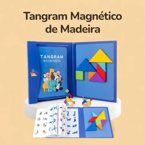 Tangram Magnético de Madeira - Livro