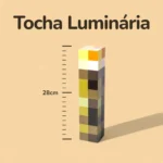 Tocha Luminária - 4 Cores - Medidas