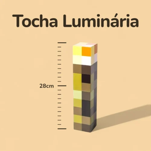 Tocha Luminária - 4 Cores - Medidas