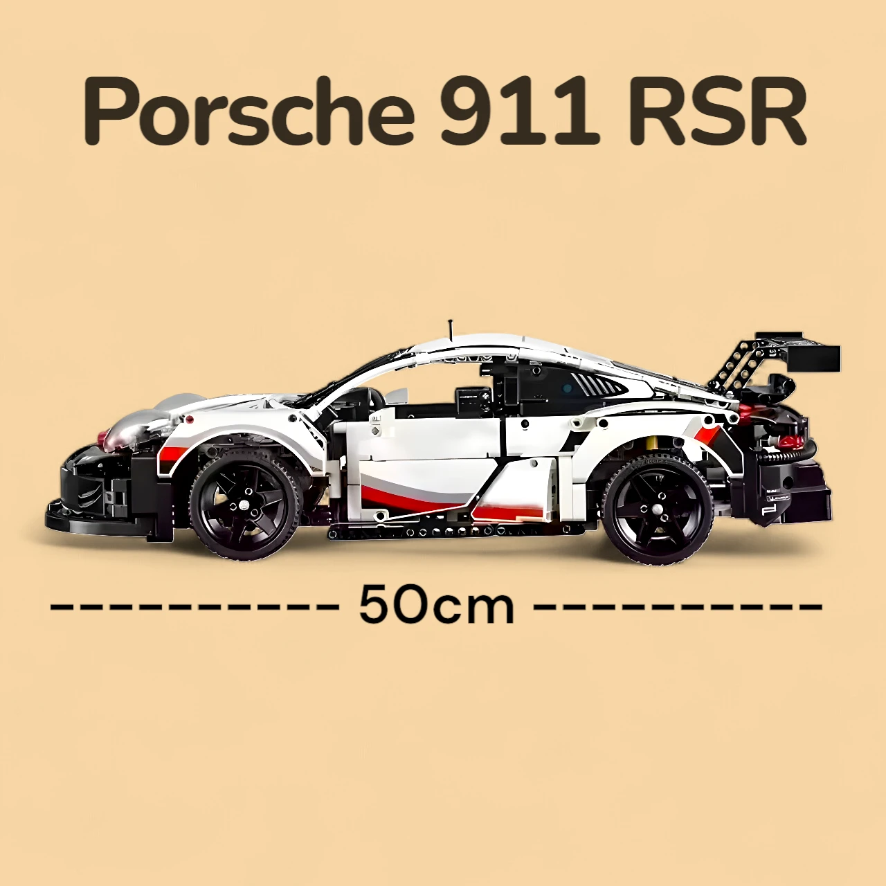 Porsche 911 RSR - 1580 peças - Medidas Porsche 911 RSR - 1580 peças - Medidas